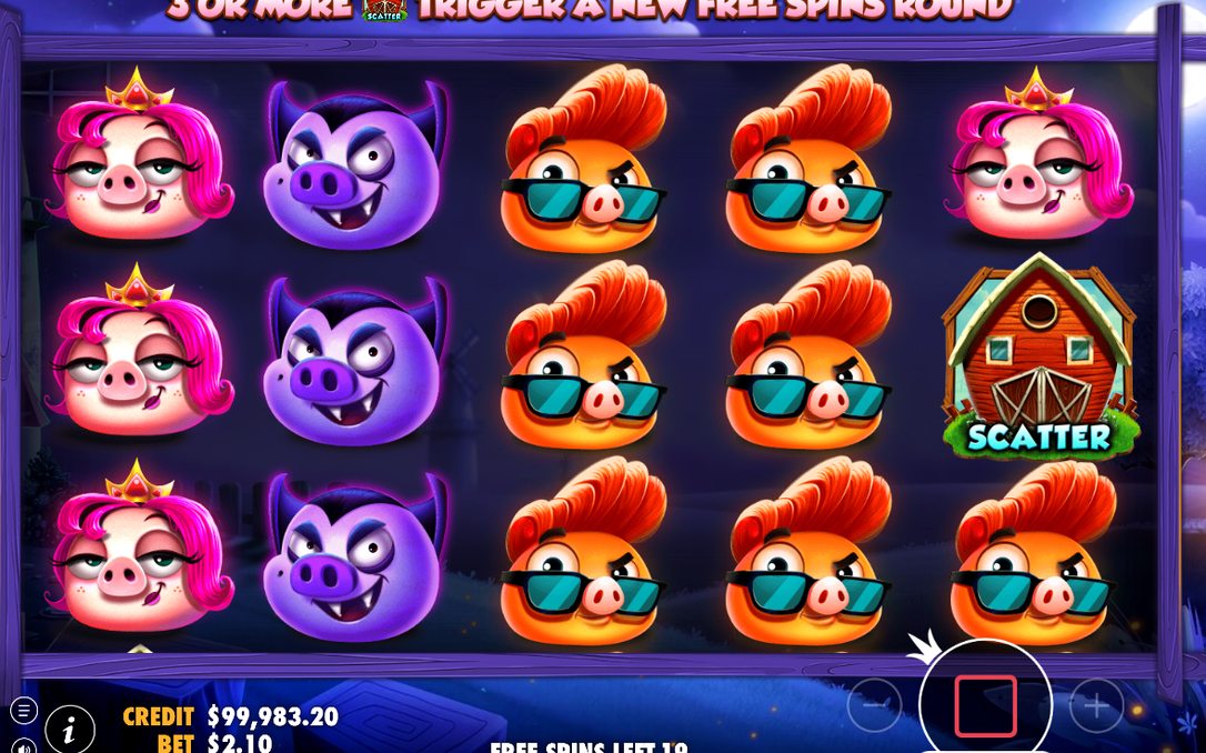 Så ser Free Spins-rundan ut när den är igång