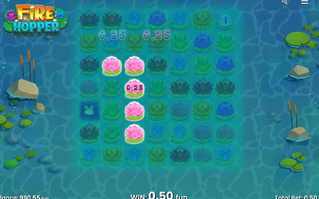 Basspel på 7 x 7 rutor med Leaping Frog Feature